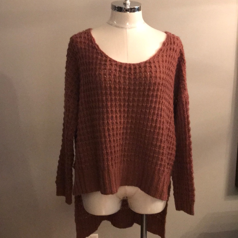 BCBGeneration high low sweater waffle knit